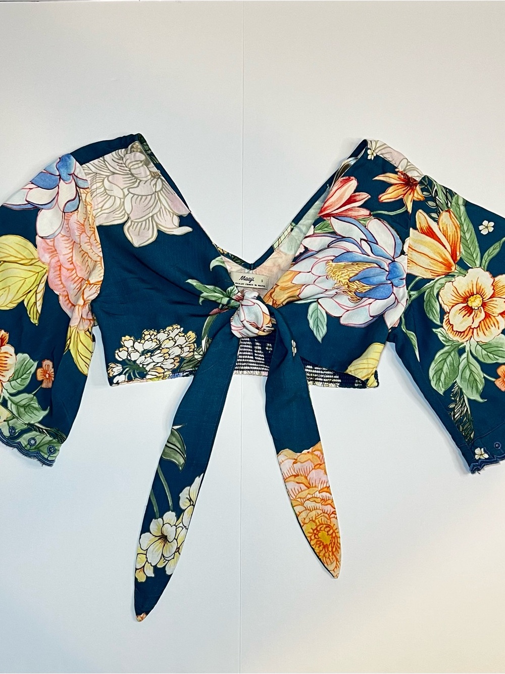 Maaji Romantica Emmie beachwear crop top size small floral print